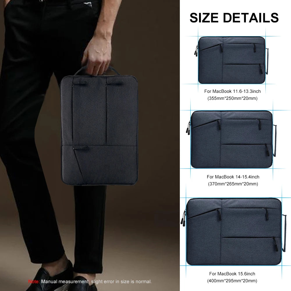 Canvas Laptop Sleeve 11–16 Inch — Slim Zippered Notebook Case