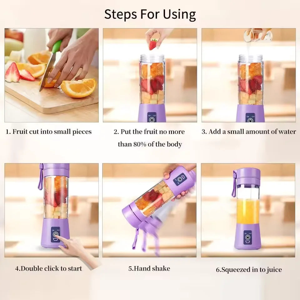 USB Rechargeable Mini Electric Juicer Cup - Portable Fruit Blender & Automatic Squeezer for Orange Lemon