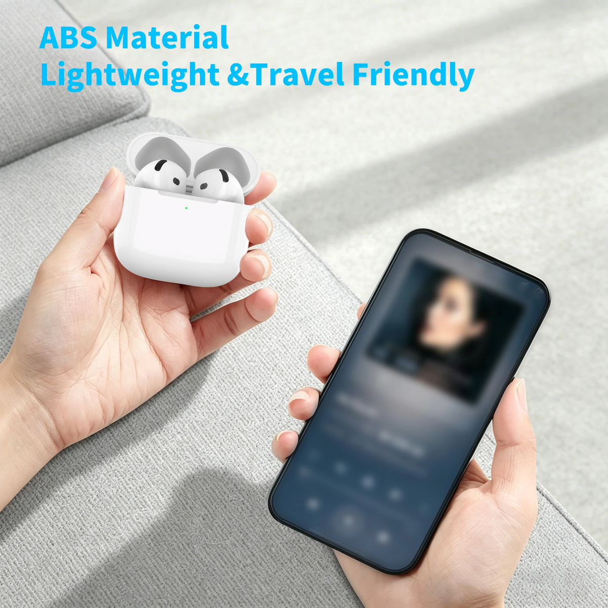 Wireless Replacement Charging Case for True Wireless Earbuds - USB-C 450mAh Bluetooth Pairing