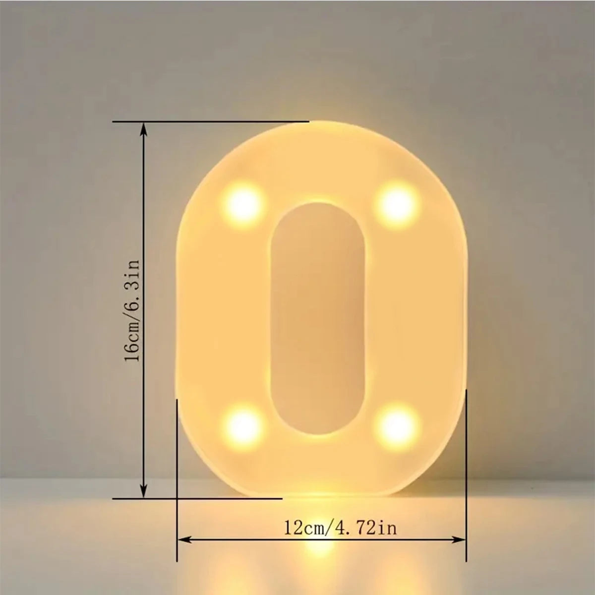 White LED Angel Night Light 6.3in (16 cm) Marquee Sign for Home, Wedding, Party & Christmas Decor