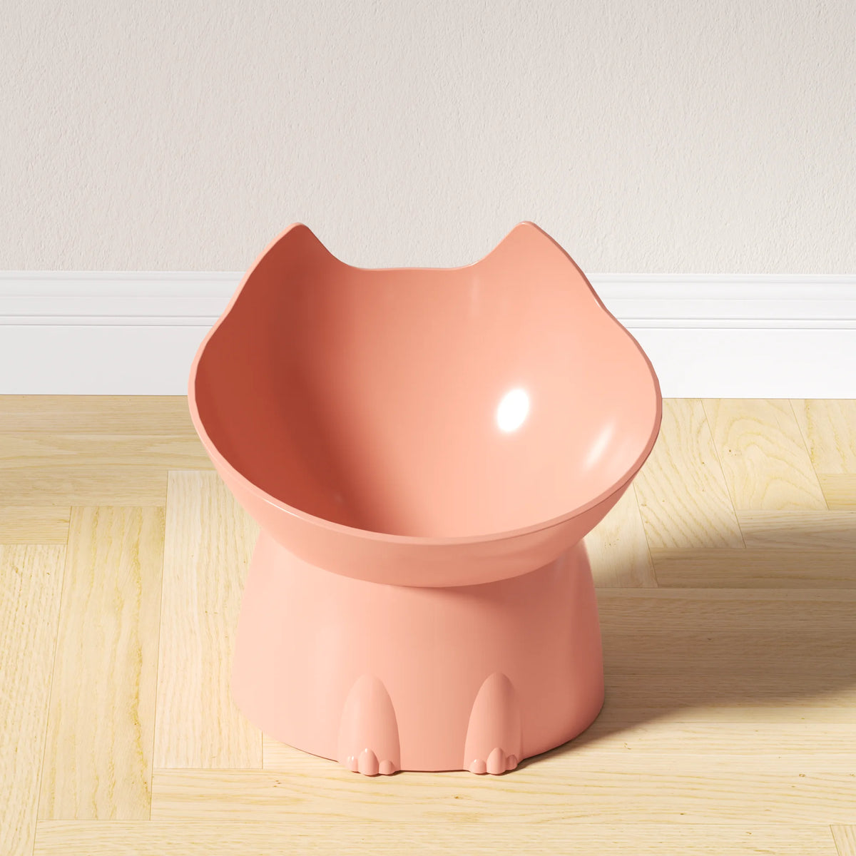 Elevated Cat Bowl 1-Pack – Anti-Tip Raised Pet Feeder with Tilted Edge for Neck Protection