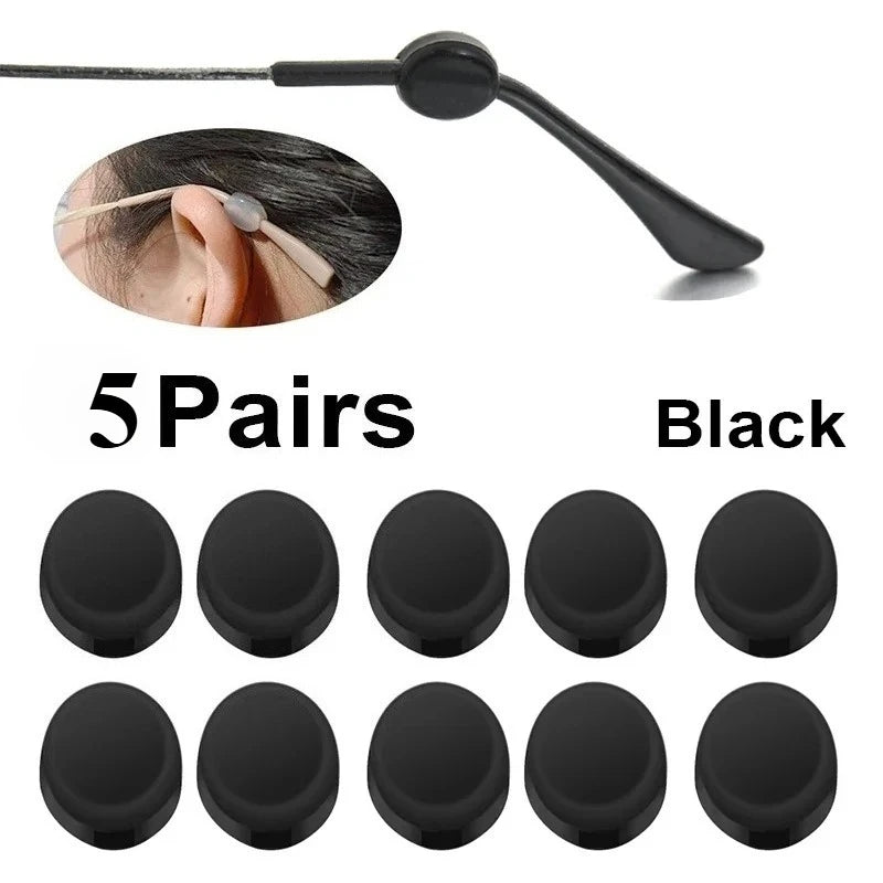 Invisible Silicone Ear Hooks for Glasses - Anti-Slip Temple Tips, Lightweight Non-Slip Grips