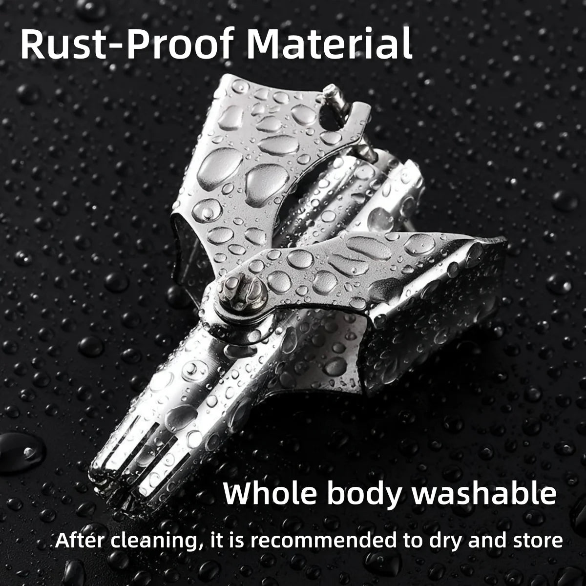 Portable Manual Nose & Ear Hair Trimmer for Men and Women, Waterproof Stainless Steel with Cleaning Brush
