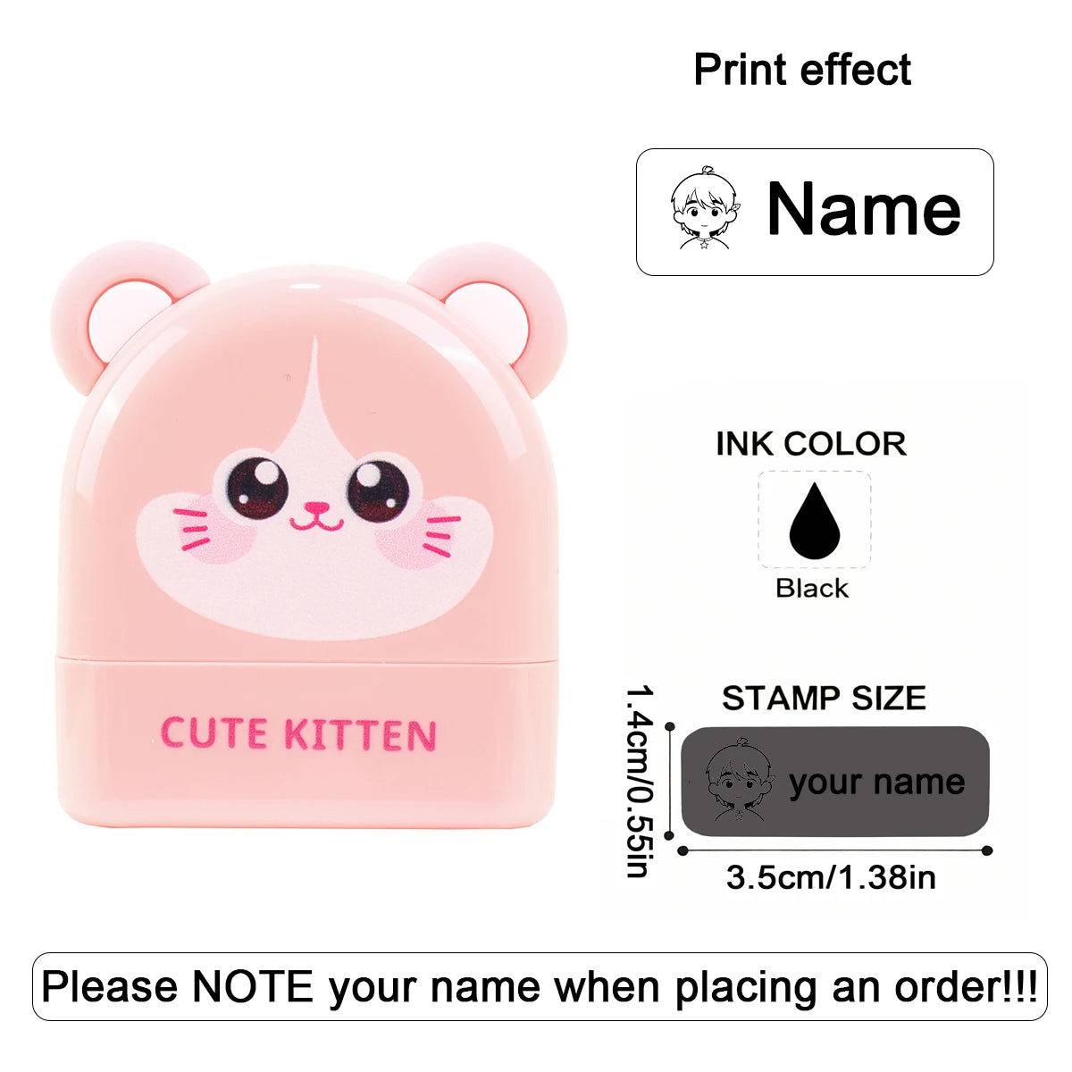Personalized Waterproof Name Stamp for Kids – Self-Inking Clothing & School Bag Labels