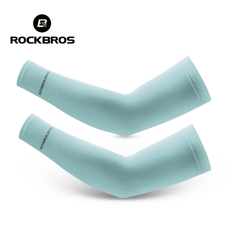 Ice Silk Cycling Arm Sleeves - Breathable UV Sun Protection for MTB and Road Bike