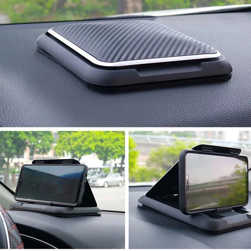 Universal Dashboard Car Phone Mount - Adjustable Anti-Slip Silicone Suction Smartphone Holder