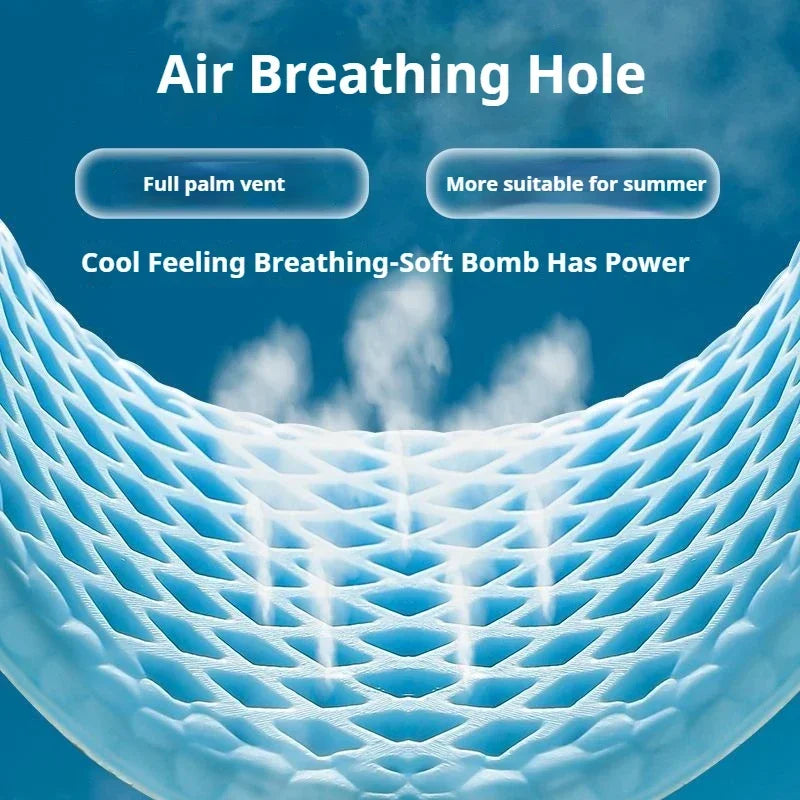 3-Pair Summer Cooling Insoles – Breathable Shock-Absorbing Sports Inserts, Fits EU 35–46