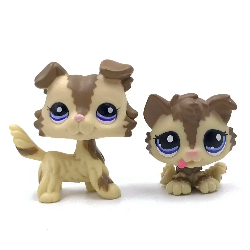 2-Pack Mini Pet Figurines — Cute Dog & Cat PVC Bobble Head Collectibles, 1.5–2 in (4.8–5.5 cm)