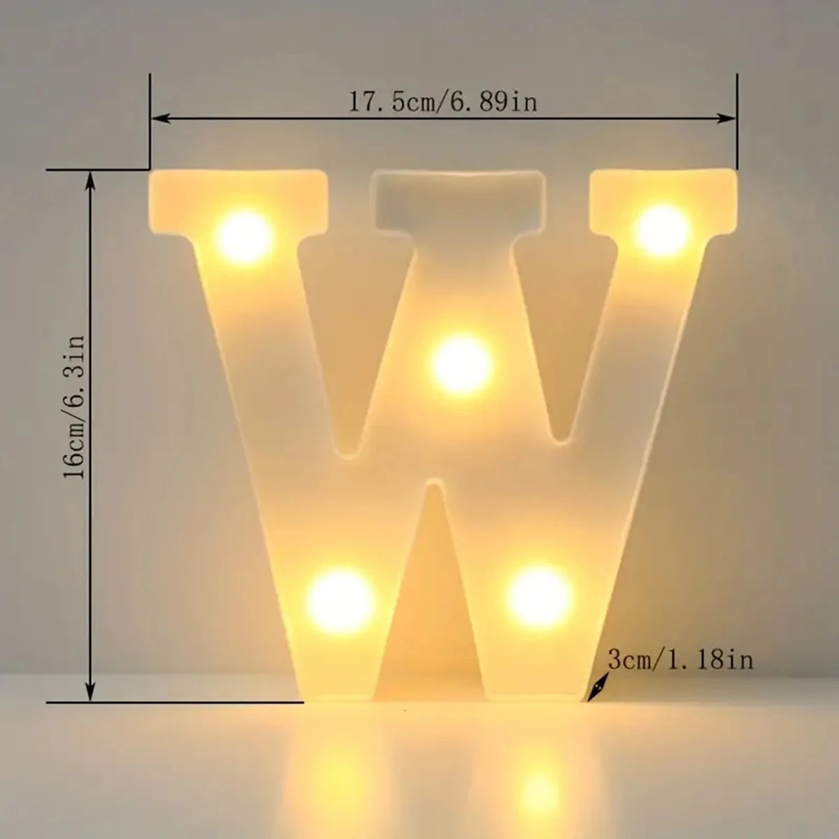 White LED Angel Night Light 6.3in (16 cm) Marquee Sign for Home, Wedding, Party & Christmas Decor