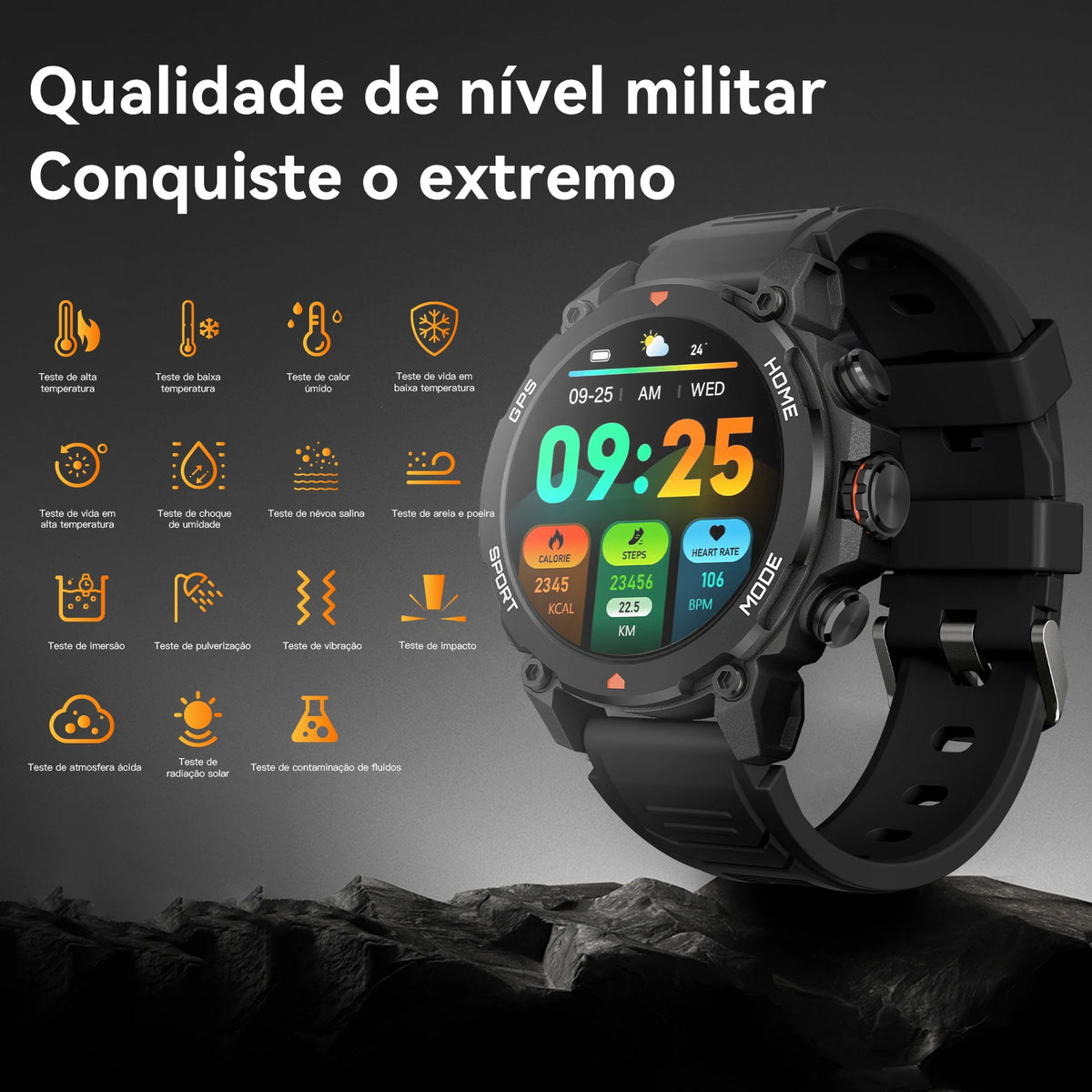 GPS Smartwatch with 1.43'' AMOLED Display, 5ATM, 150+ Sports Modes, Health Monitor, Compatible with Android/iOS