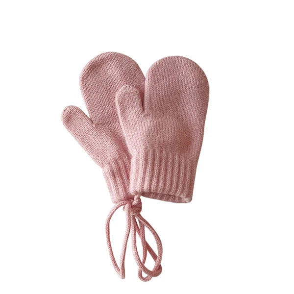 Kids Wool Winter Mittens Candy-Colored Knitted Gloves for 1-4 Years (14.5 x 9 cm / 5.7 x 3.5 in)