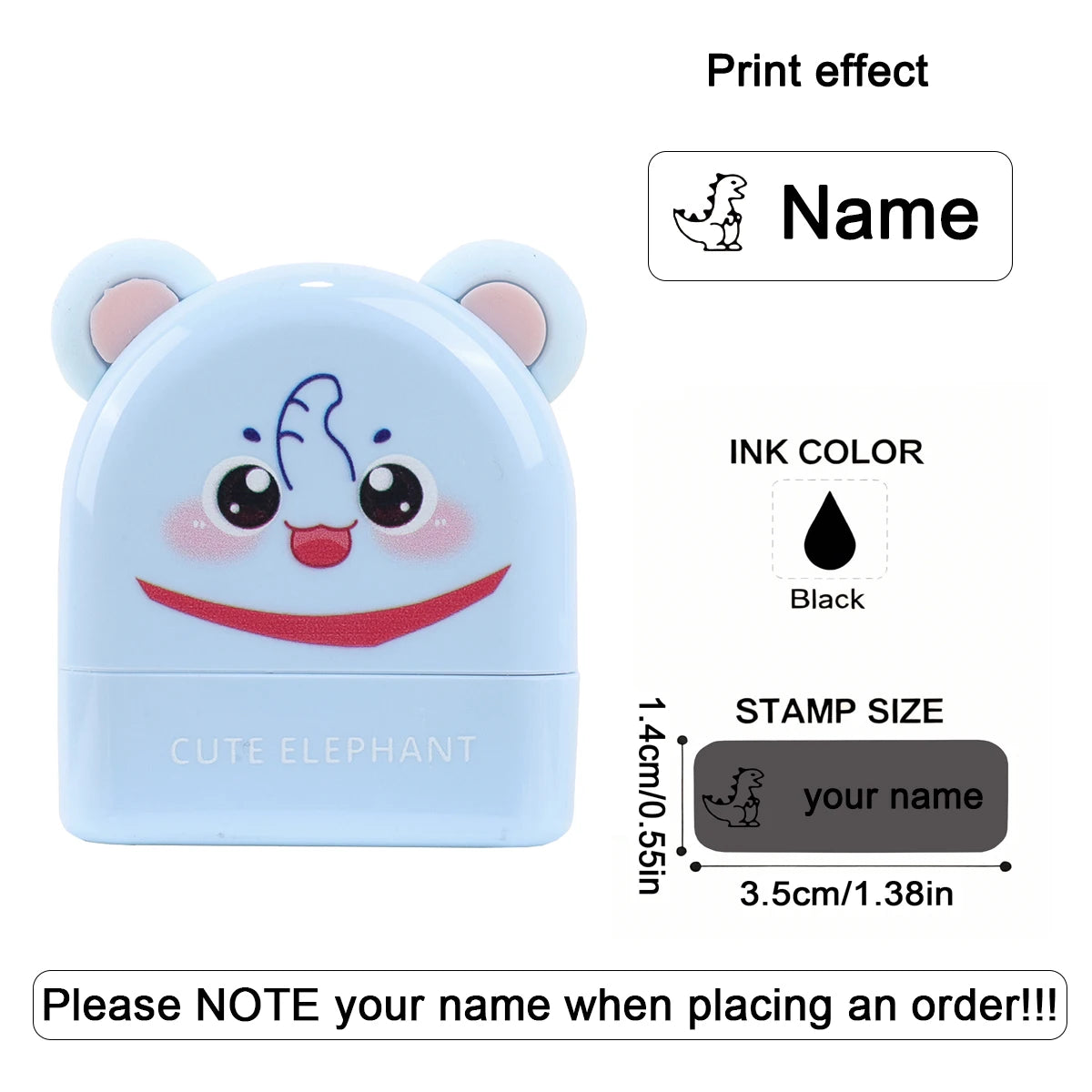 Personalized Waterproof Name Stamp for Kids – Self-Inking Clothing & School Bag Labels