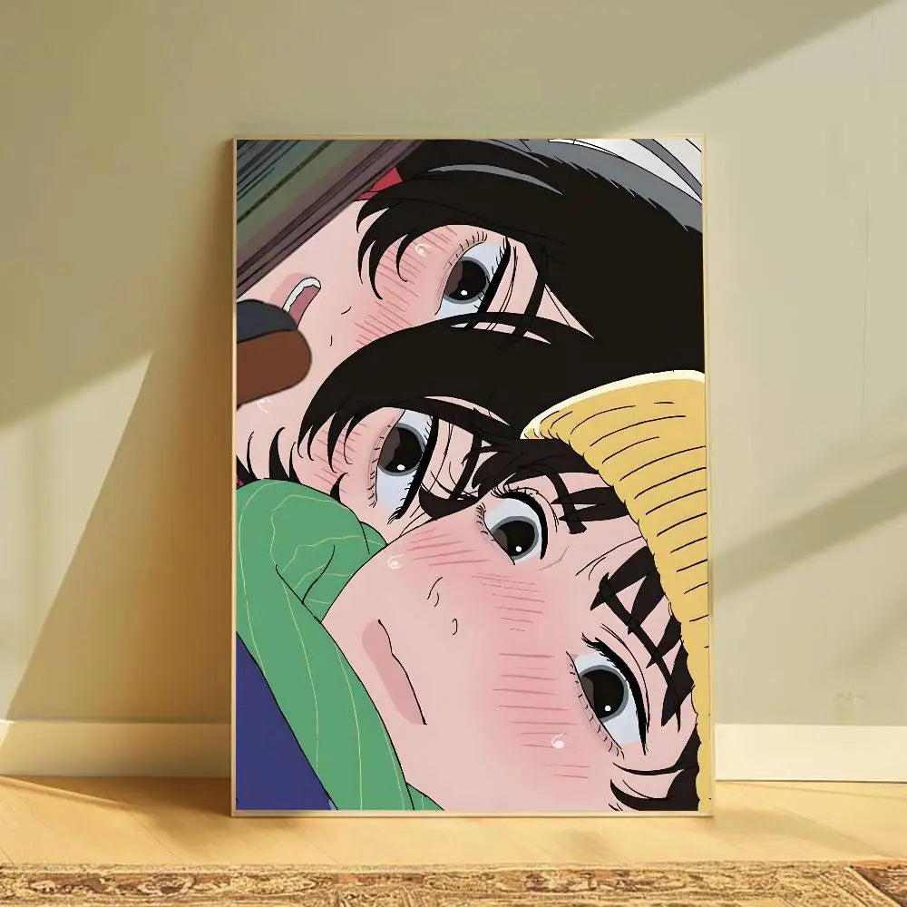Anime Look Back Poster Removable Waterproof Sticky Wall Art Aesthetic Decor for Living Room Bedroom Bar