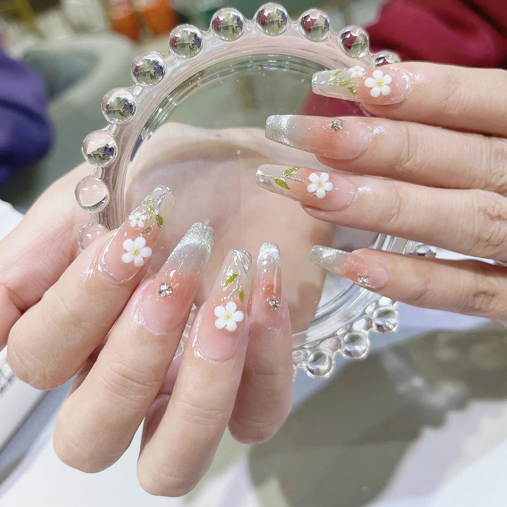 12-Grid 3D Flower Nail Charms Set - Mixed Colors Caviar Beads, Rhinestones & Pearls for DIY Nail Art (3mm & 6mm / 0.12 in & 0.24 in)