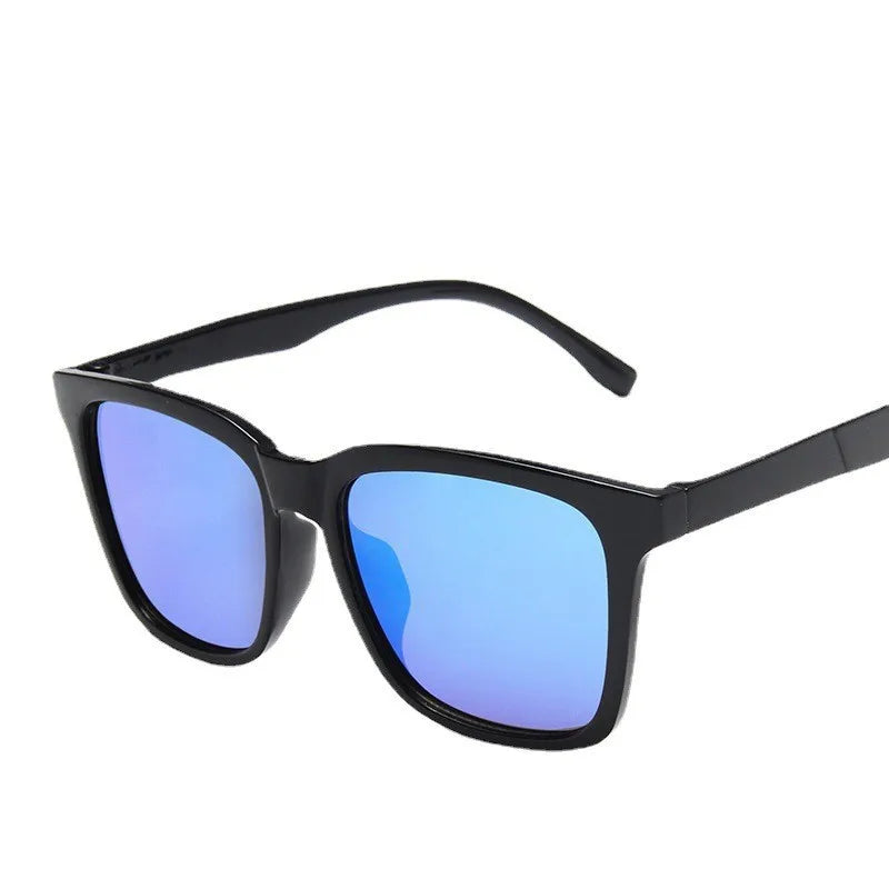 Retro Korean Square Sunglasses UV400 Mirror Lens - Driving & Outdoor (Unisex)