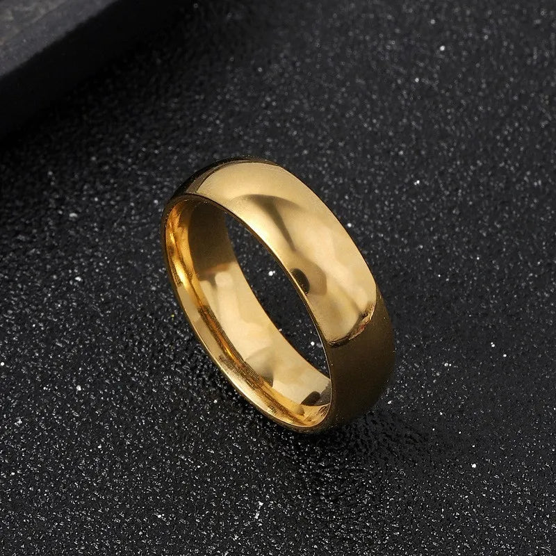2mm (0.08 in) Rose Gold Stainless Steel Thin Band - Minimal Stackable Women's Wedding Ring Gift