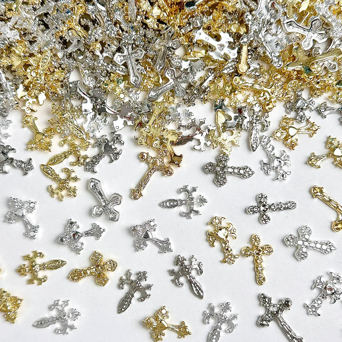 20-Pack 3D Cross Nail Charms for DIY Manicure view 2