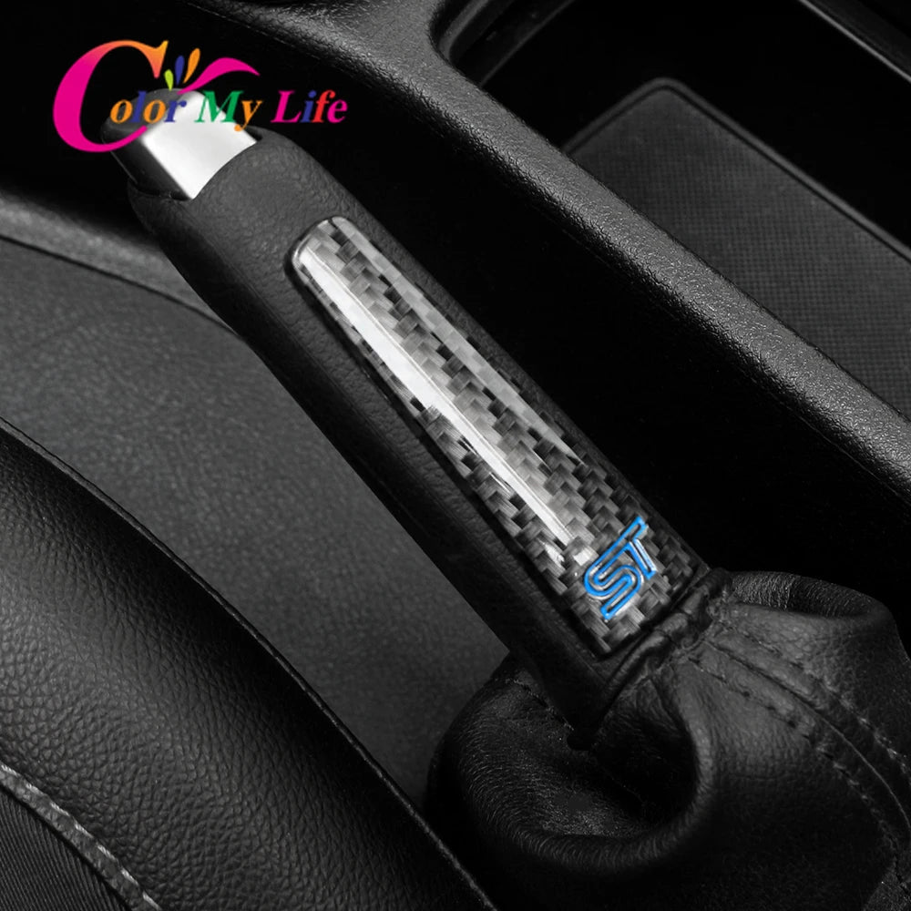 ST-Style Handbrake Trim Sticker – ABS Interior Sequin Handbrake Cover, Car Handbrake Trim Accent