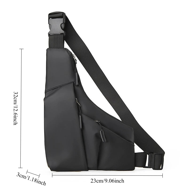Men's Casual Crossbody Chest Bag - Multi-Color Sling Shoulder Bag for Commuting & Travel