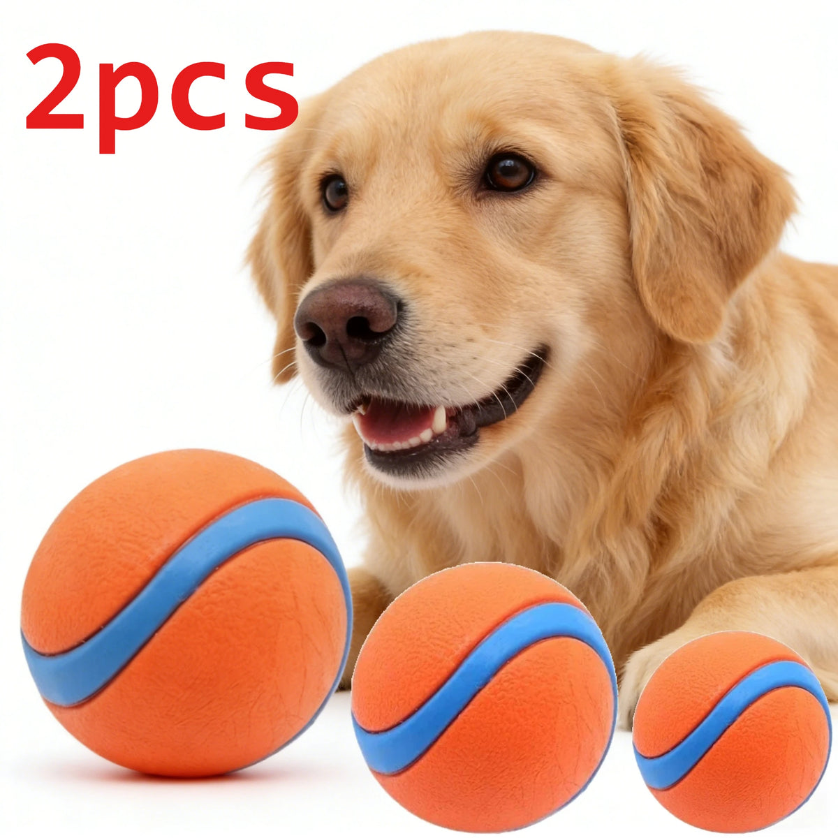 Durable Rubber Dog Fetch Ball – Tough Chew & High-Bounce Toy for Small, Medium and Large Dogs