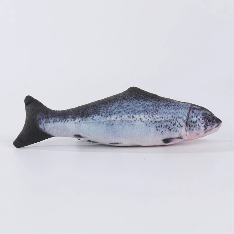 Plush Fish Cat Toy with Catnip - Durable Bite-Resistant Interactive Stuffed Toy for Cats