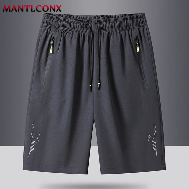 Men's Quick-Dry Summer Running Shorts with Zipper Pockets - Gym & Jogging Sport Shorts (Black, Dark Gray, Dark Blue)