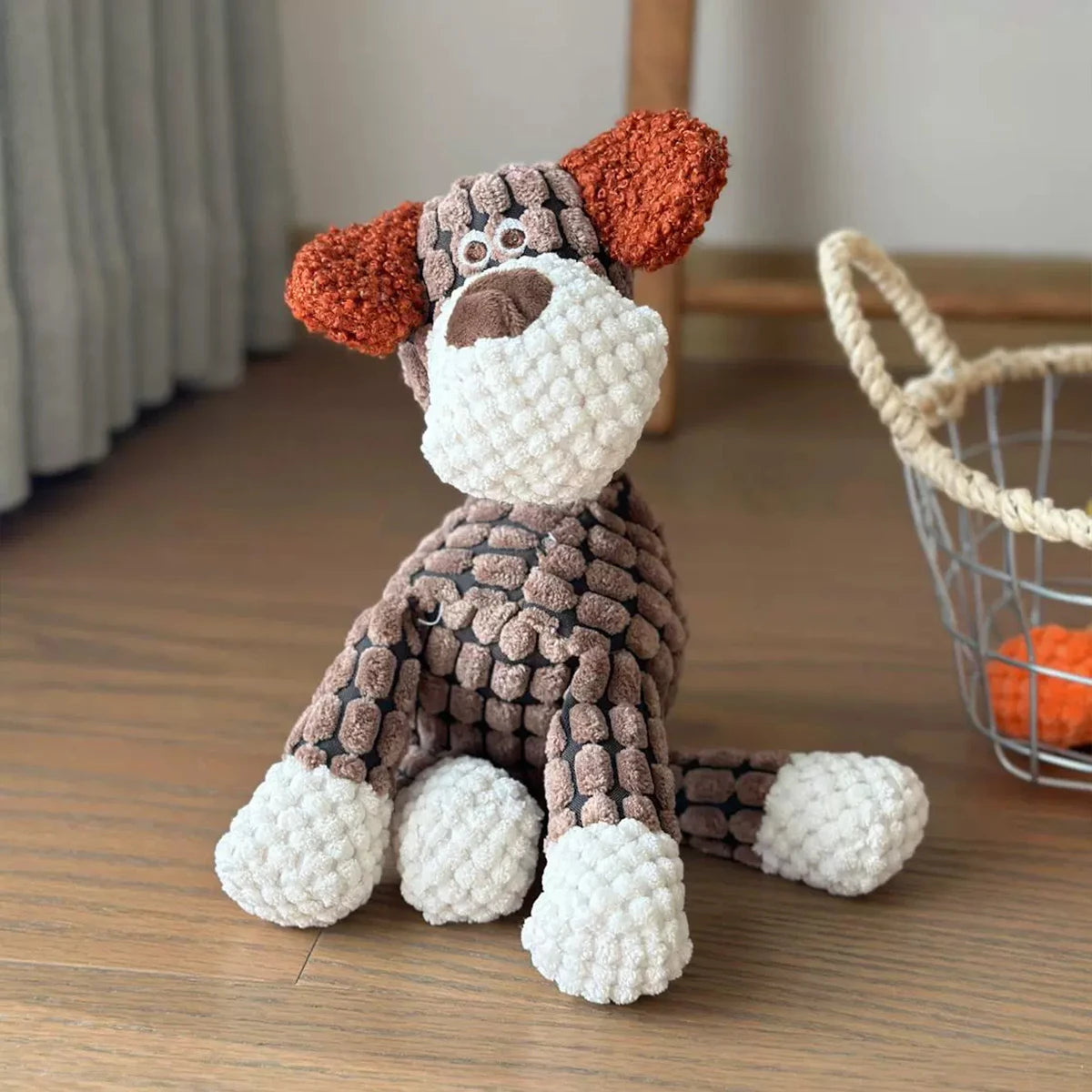 Donkey Plush Dog Toy – Squeaky Interactive Chew Toy for Puppies & Small Dogs (8.7–10.0 in / 22–25.5 cm)