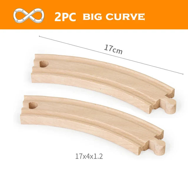 1-Piece Wooden Train Track Accessory – Compatible Railway Piece for Kids Wooden Train Sets, Educational Toy