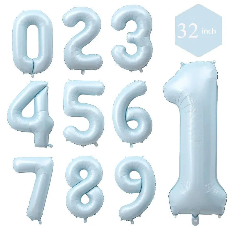32-Inch (81 cm) Multicolor Foil Number Balloons 0-9 Helium-Compatible Birthday & Anniversary Party Decorations