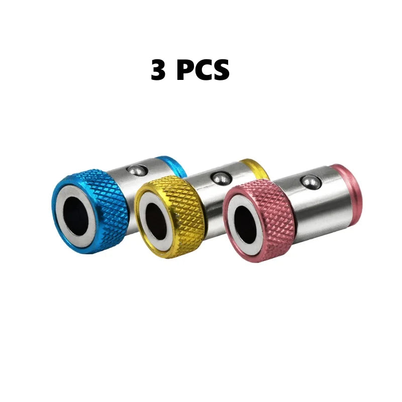 Magnetic Screwdriver Bit Ring – 1-Pack for 1/4 in (6.35 mm) Shank | Aluminum Magnetizer, 1 in (25 mm) Length, 0.59 in (15 mm) OD