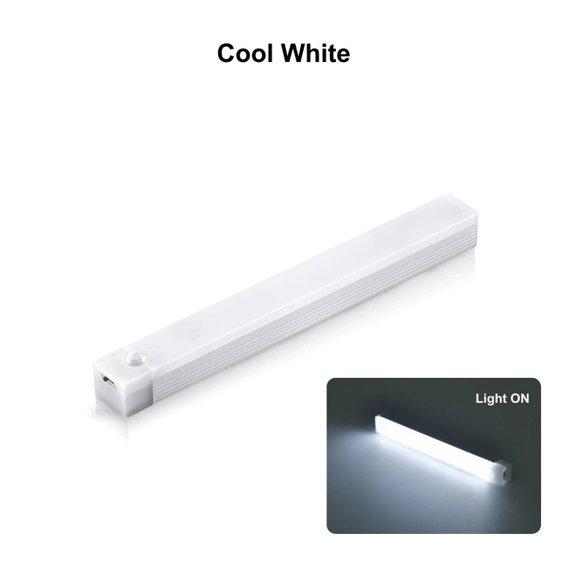 Rechargeable LED Motion Sensor Strip Light – Under Cabinet, Wardrobe & Bedside Cordless Night Light