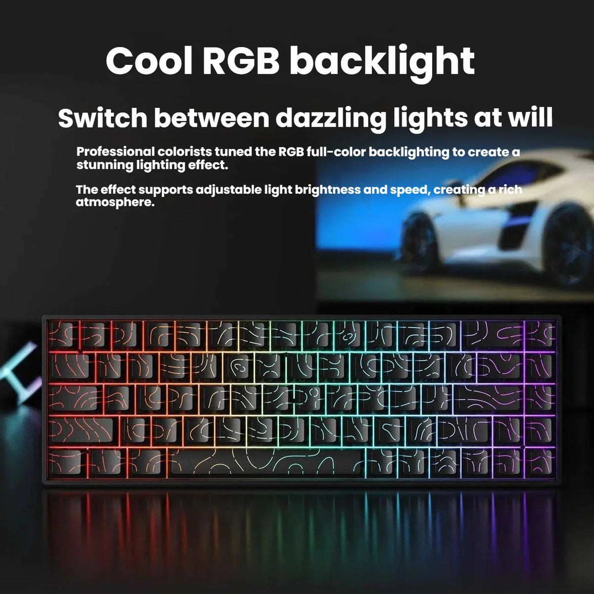 Mini USB Wired Hot-Swappable Mechanical Gaming Keyboard with Detachable Cable