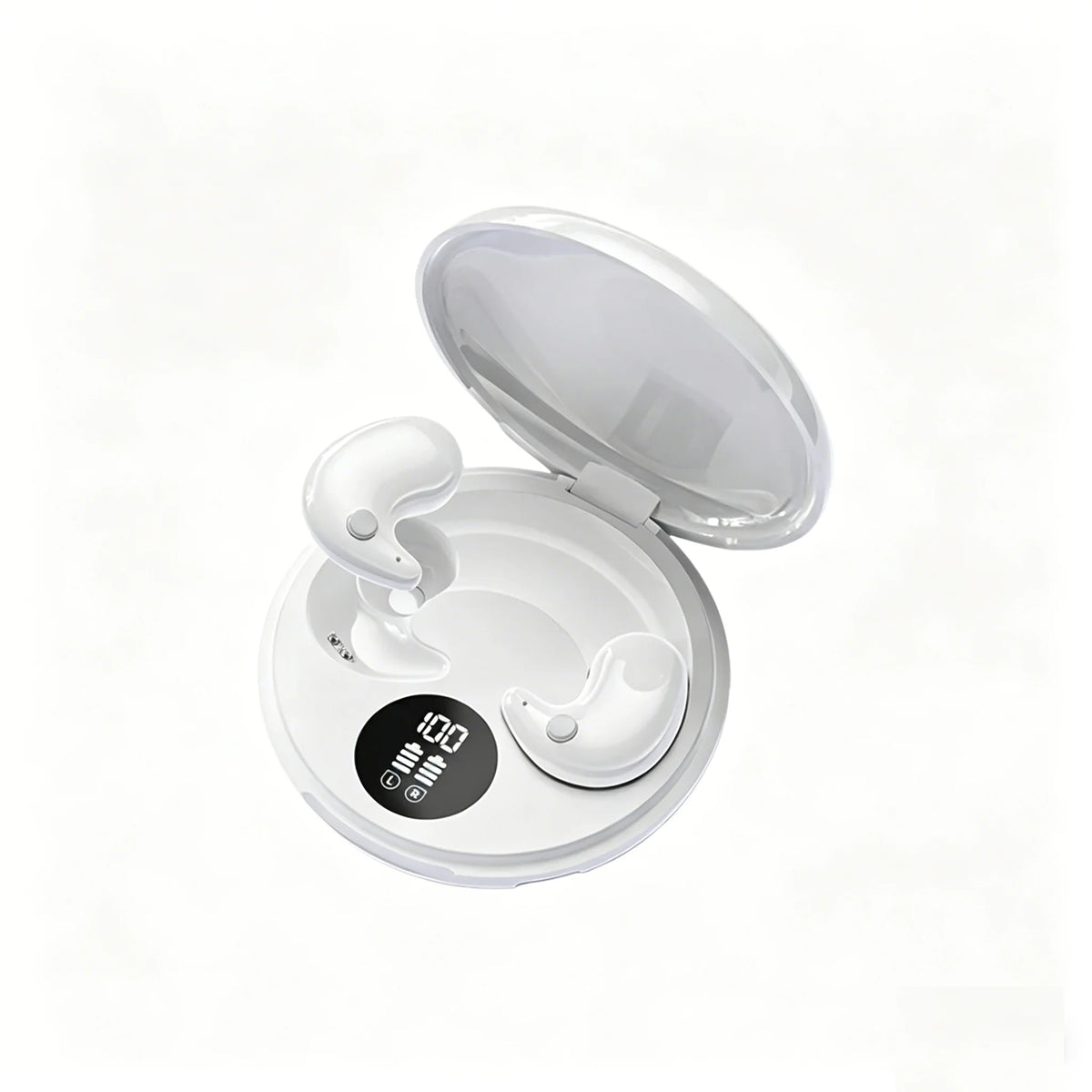 Ultra-Thin Wireless Sleep Earbuds for Side Sleepers - Zero-Pressure Bluetooth In-Ear Headphones with Long Battery Life