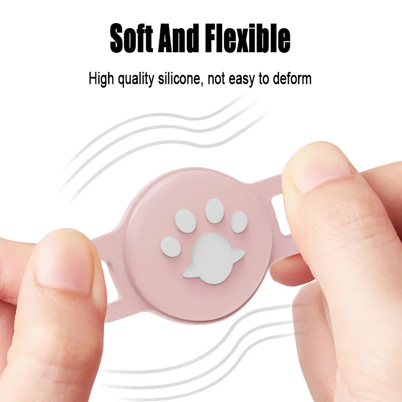 Silicone Protective Case for Bluetooth Tracker — Cute Pet Collar Holder, Anti-Lost Anti-Scratch Shockproof Cover