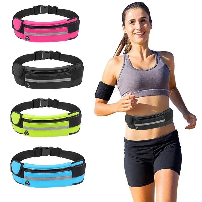 Colorful Waterproof Neoprene Fanny Pack Reflective Adjustable Running Waist Bag