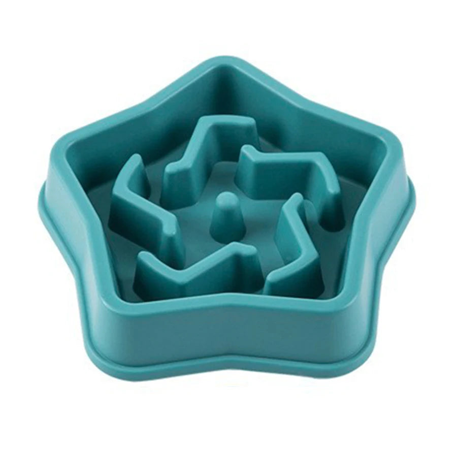 Large Dog Slow Feeder Bowl 500ml (17 fl oz) Cloud-Shaped Plastic Anti-Choke Slow Eating Bowl