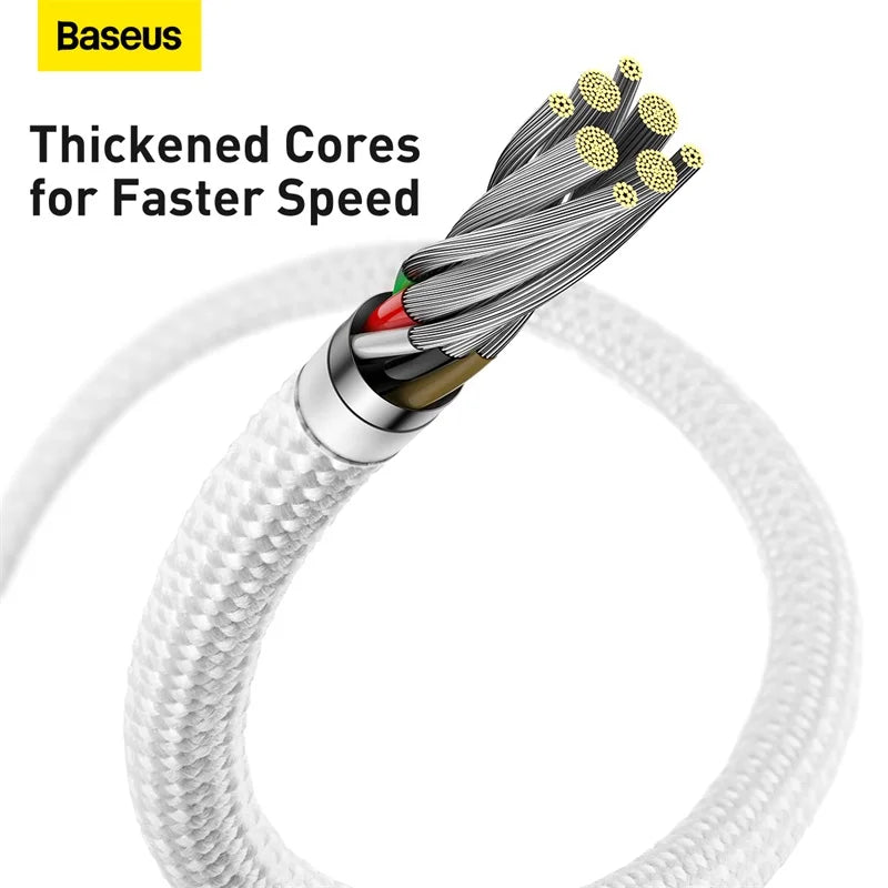20W PD USB-C to Lightning Fast Charging Cable for iPhone & iPad, Braided 3A, 480Mbps