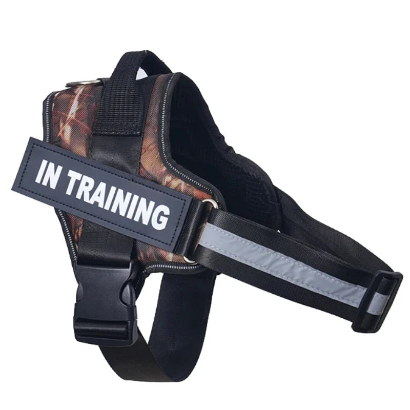 Personalized Reflective No-Pull Dog Harness Vest - Adjustable Nylon Pet Harness with Handle & Leash Attachment - Small/Medium/Large