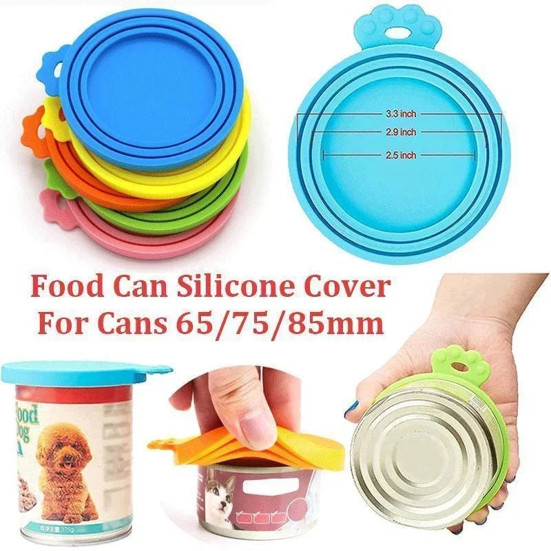 3-in-1 Silicone Pet Can Lid – Reusable Airtight Seal for Dog & Cat Cans, Fits 65/75/85mm (2.6" / 3.0" / 3.3")