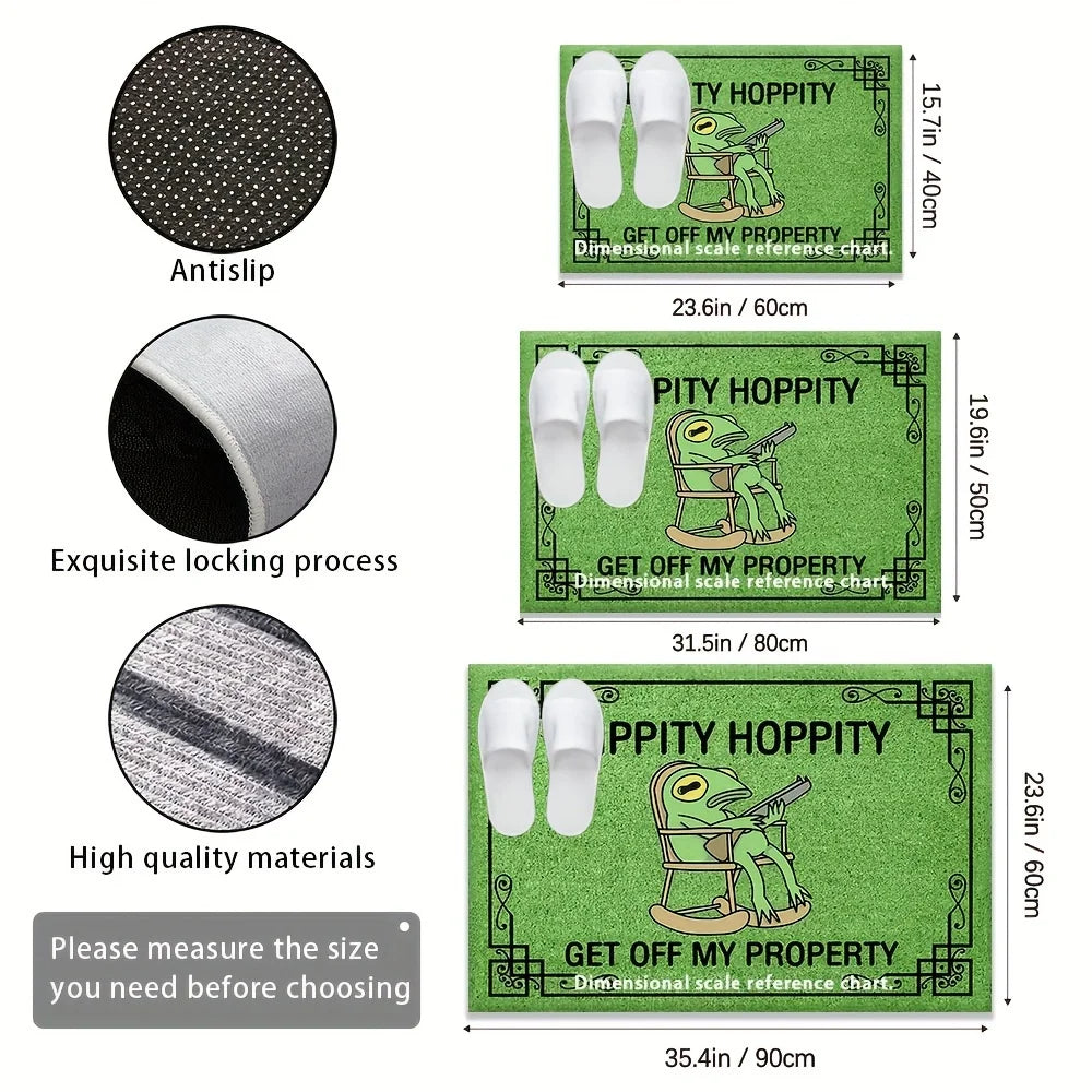 Leisure Frog Doormat Green – Lightweight Indoor/Outdoor Welcome Mat for Entryway, Bedroom & Living Room