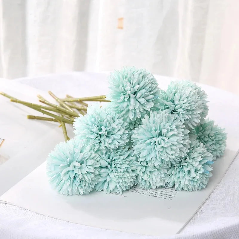 3/6-Piece Silk Hydrangea Artificial Flower Bouquet - Boho Stems for Home, Bedroom & Wedding Decor