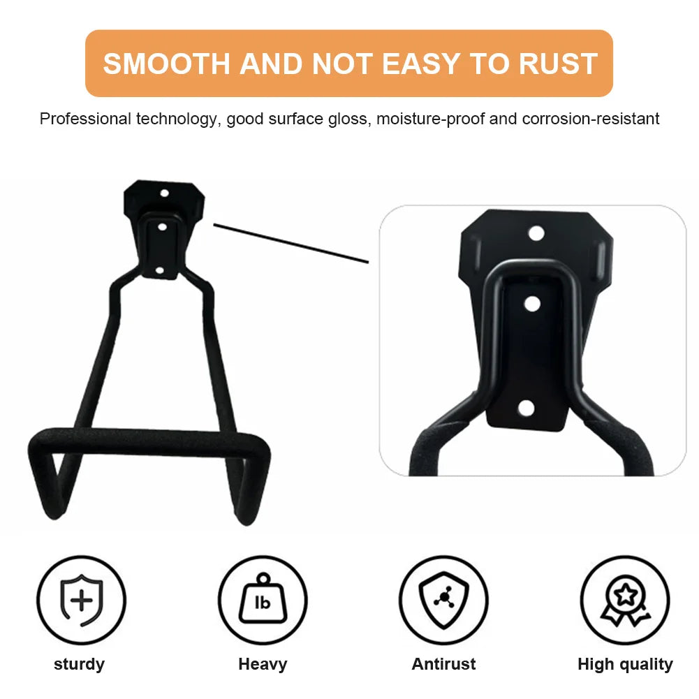 1/2-Pack Heavy Duty Wall Mount Hose Holder - Metal Hanger with Anti-Slip Foam for Garden, Air & Garage