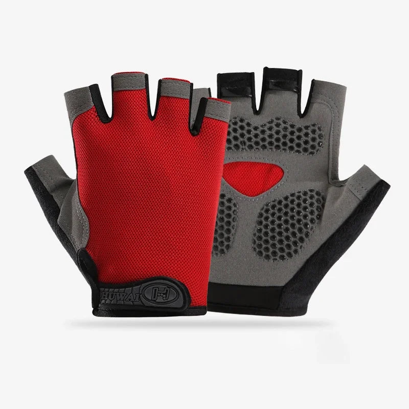 Fingerless Gym Gloves for Men & Women – Anti-Slip Breathable Workout Gloves for Cycling & Weightlifting