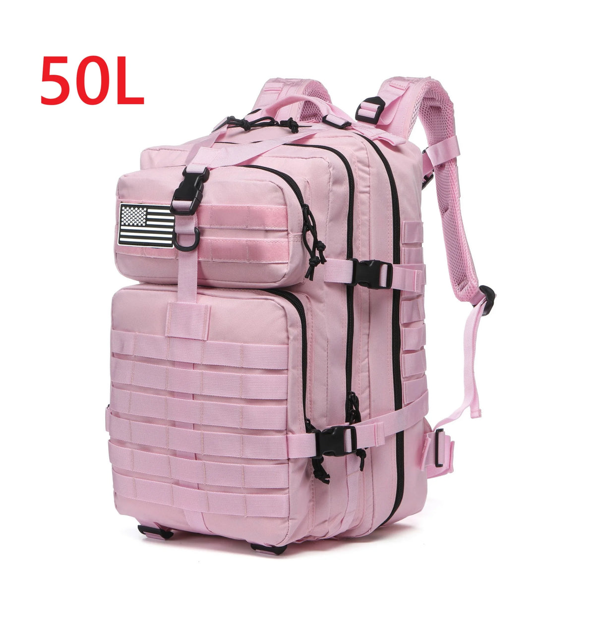 25L & 50L Waterproof Nylon Tactical Backpack - Hiking Camping Trekking Fishing Rucksack with MOLLE