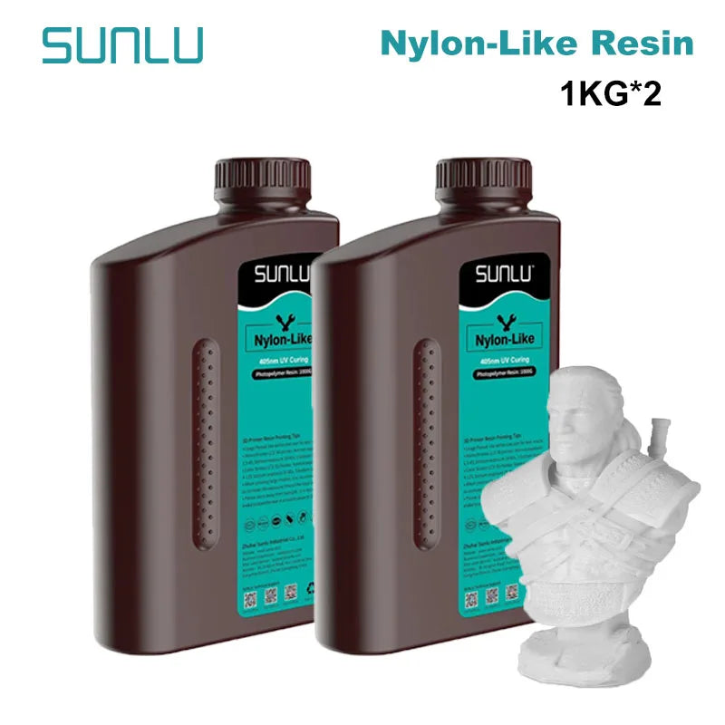 2KG 405nm UV 3D Printer Resin – Nylon-Like, High-Toughness & High-Temperature for SLA DLP LCD Printers