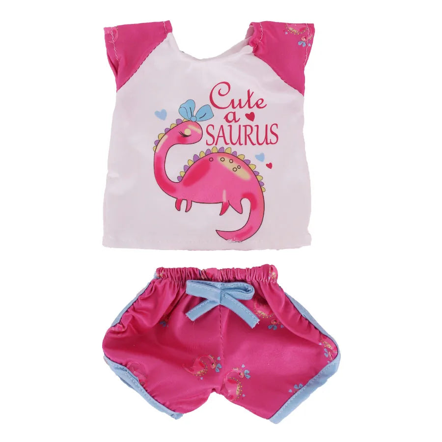 Cute Printed T-Shirt Top for 18-Inch (45.7 cm) & 43 cm Dolls, Short Doll Tee