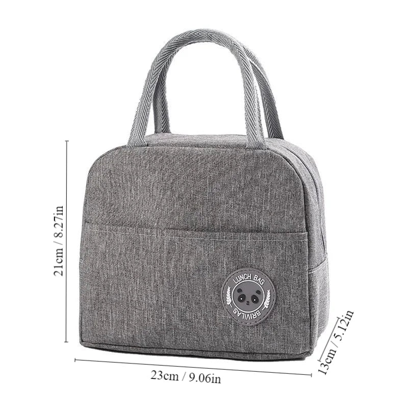 Insulated Bento Lunch Bag with Aluminum Foil Lining - Thermal Meal Bag for Students & Office