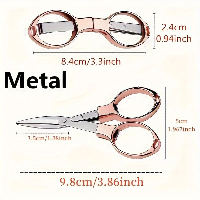 Foldable Stainless Steel Scissors, Retractable Portable Tool for Travel, Outdoor & Daily Use