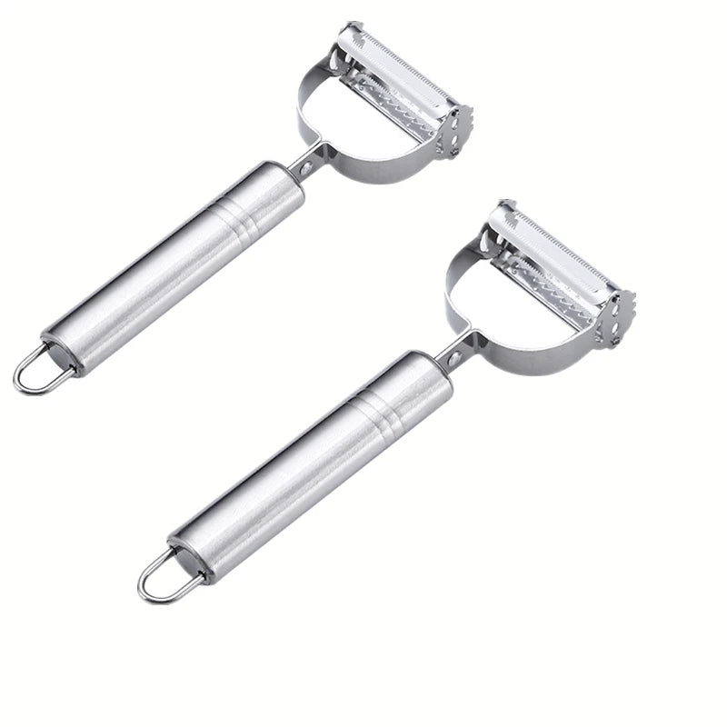 Stainless Steel Double-Head Vegetable Peeler - Multi-Function Fruit & Melon Peeler