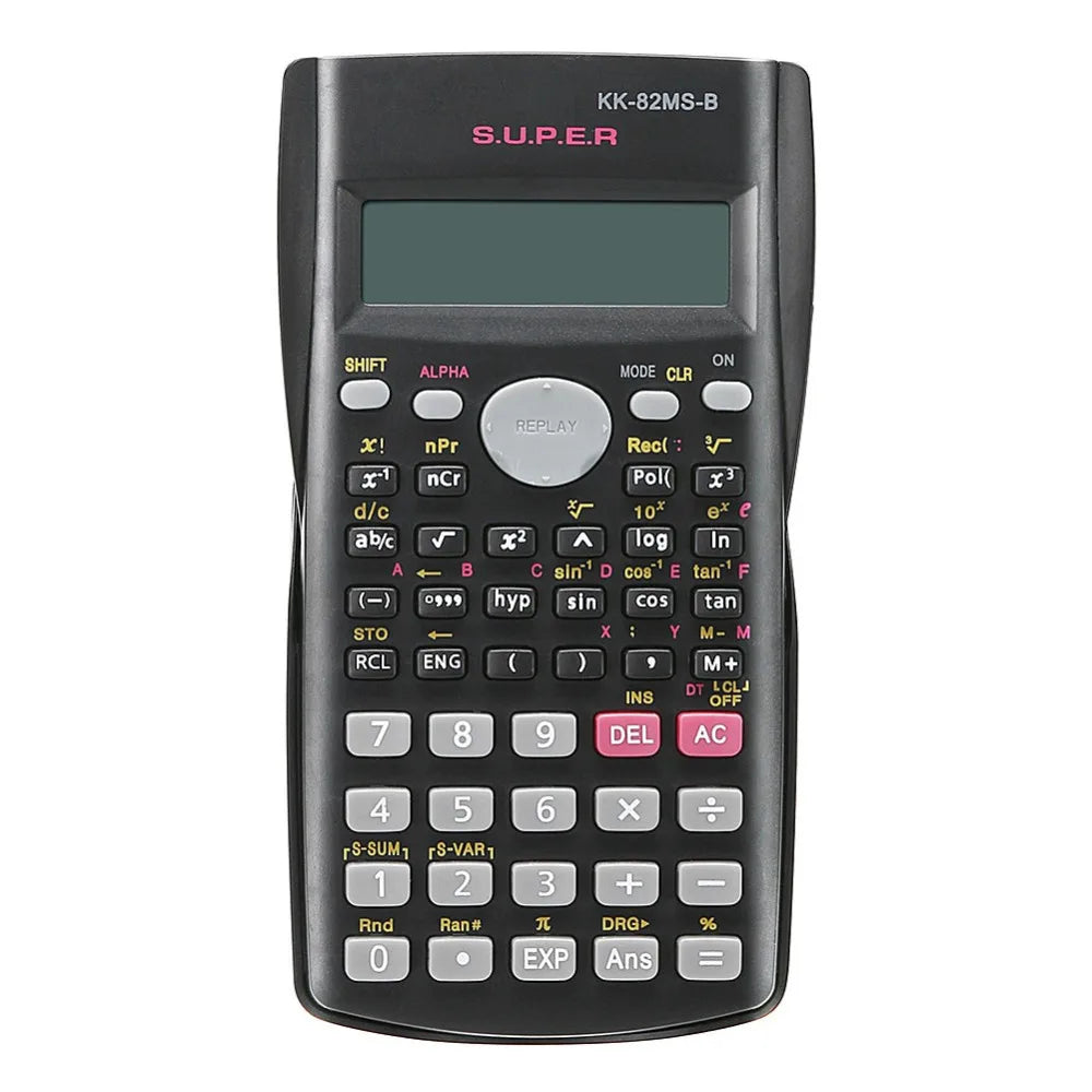240-Function Scientific Calculator 2-Line LCD Portable Student Calculator